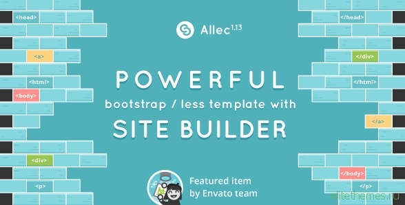 Allec v1.13 - Bootstrap/LESS Template with Site Builder