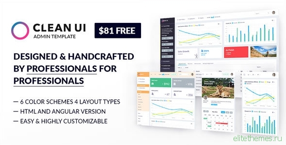 Clean UI Premium Bootstrap 4 Admin Template + Angular Starter Kit
