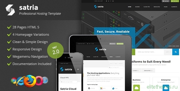 Satria - Professional Hosting HTML5 Template
