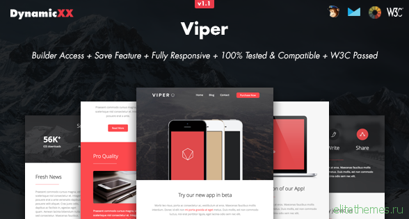 Viper - Responsive Email + Online Template Builder