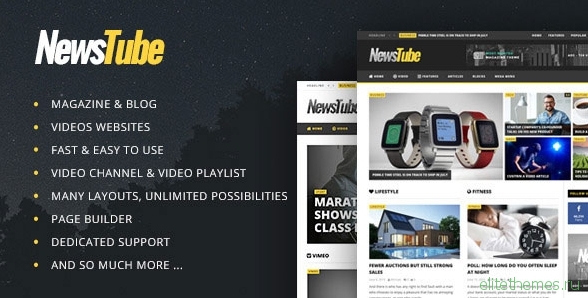 NewsTube v1.5.1.4 - Magazine Blog & Video