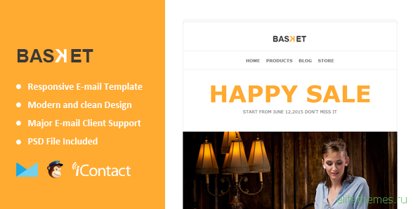 Basket - eCommerce Responsive E-mail Templates +Themebuilder Access