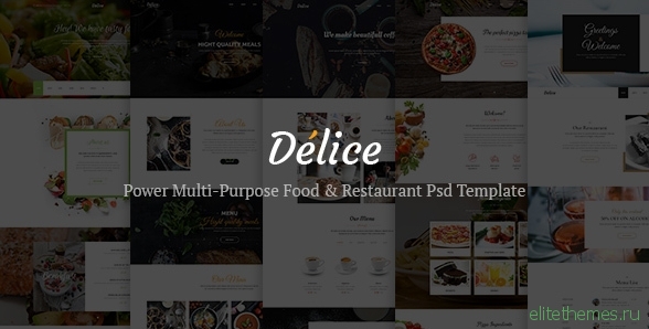 Delice - Power Multi-Purpose Food & Restaurant Psd Template