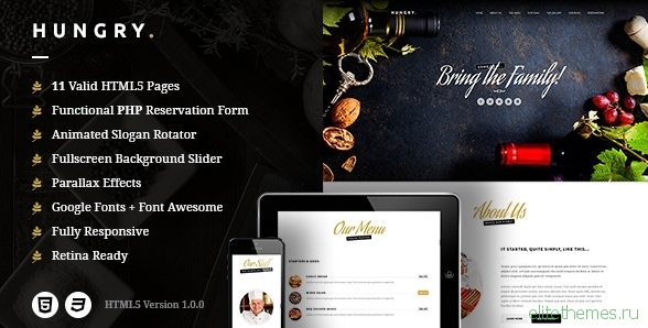 Hungry - A One-Page HTML Restaurant Template
