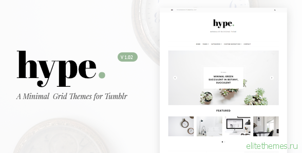 Hype | Minimal Grid Tumblr Themes
