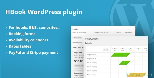 HBook v1.6.2 - Hotel booking system - WordPress Plugin