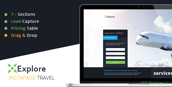 Explore - Travel Instapage Template