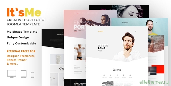 It's Me - Creative Personal Portfolio or Agency Responsive Joomla Template with 3 Styles