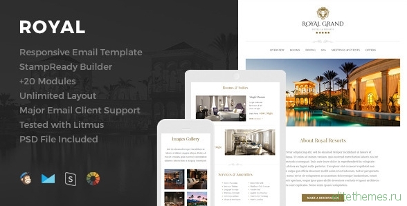 Royal - Responsive Email Template + Online Editor