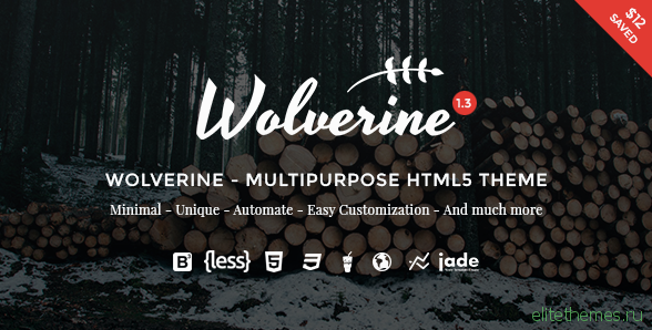 Wolverine v1.3.1 - Multipurpose HTML5 Template
