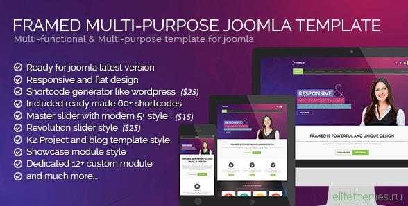 Framed v1.2.0 - Multi-purpose Joomla Template