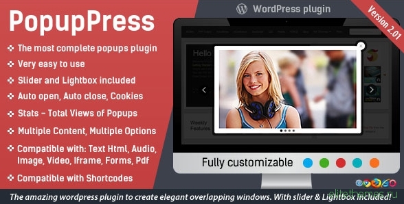 PopupPress v2.6.4 – Popups with Slider & Lightbox WordPress