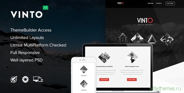 Vinto - Responsive Email + Themebuilder Access