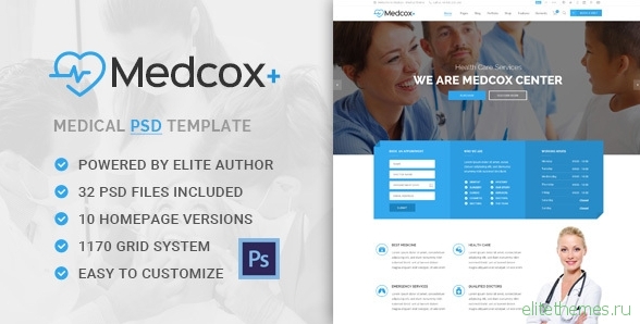 Medcox - Medical PSD Template