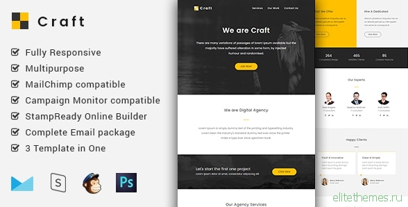 Craft v1.2 - Complete Email Package - Responsive Templates + Builder