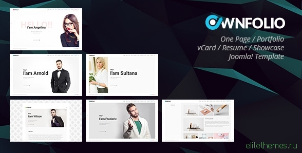 OwnFolio - One Page Personal Portfolio / vCard / Resume / Showcase Joomla Template