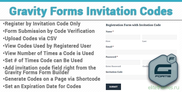 Gravity Forms Invitation Codes v3.0