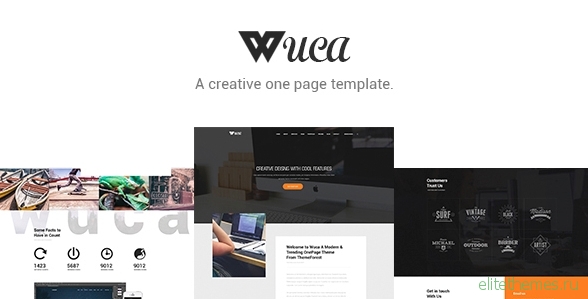 Wuca - One Page PSD Template