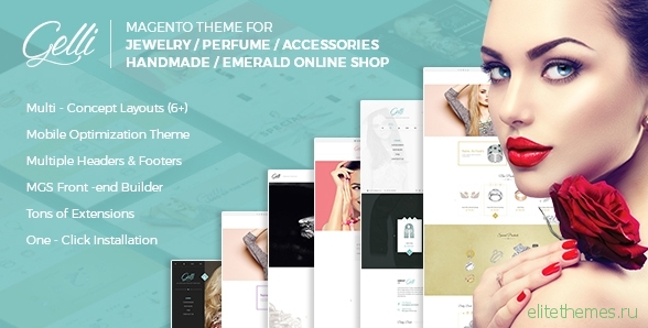 Gelli - Magento 2&1 Theme for Jewelry / Perfume / Accessories Online Shop