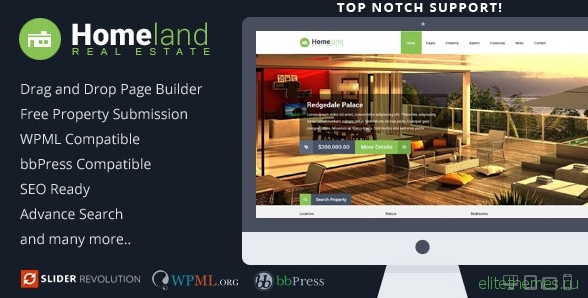 Homeland v3.1.0 - Responsive Real Estate WordPress Theme