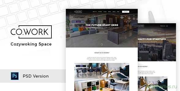 CoWork - Open Office & Creative Space PSD Template