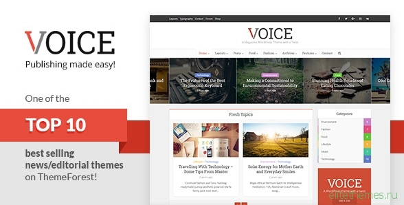 Voice v2.4 - Clean News/Magazine WordPress Theme