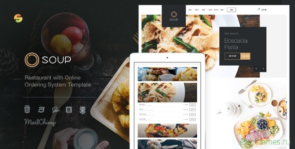 Soup - Restaurant with Online Ordering System Template
