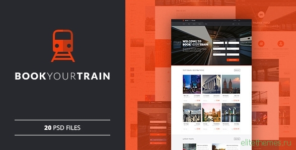 Book Your Train - Online Booking PSD Template