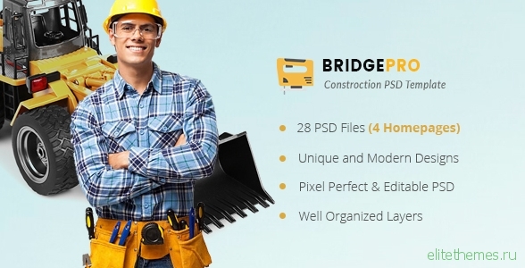 BridgePro - Construction & Building PSD Template