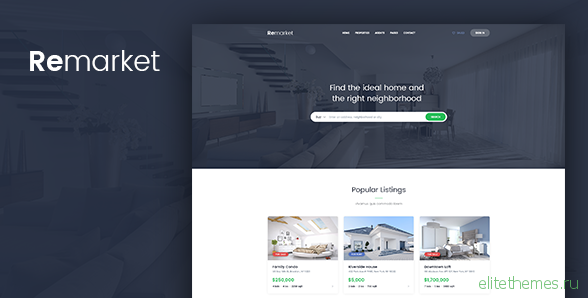 Remarket - Real Estate PSD Template