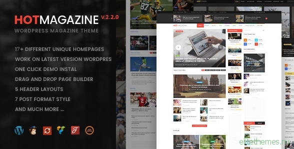 Hotmagazine v2.2.0 - News & Magazine WordPress Theme