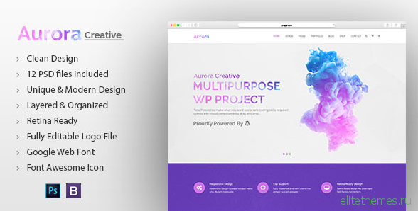 Aurora - Creative Multipurpose PSD Template