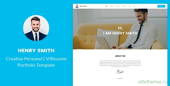 Henry Smith - Creative Personal CV/Resume Portfolio PSD Template