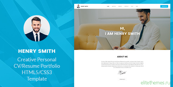 Henry Smith - Creative Personal CV/Resume Portfolio HTML5 Template
