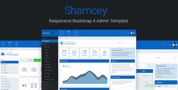 Shamcey v2.0 - Metro Style Bootstrap 4 Admin Template