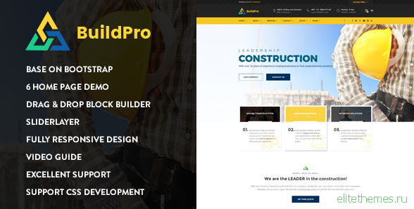 BuildPro - Construction Drupal 8 Theme