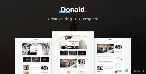 Donald - Creative Blog PSD Template