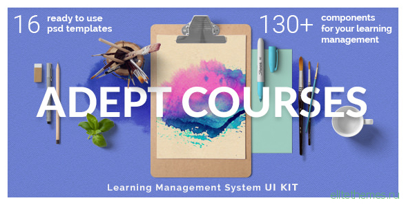 Adept Courses v1.0 - Learning Management System PSD Kit
