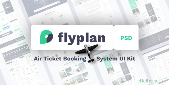 FlyPlan v1.0 - Air Ticket Booking System PSD Kit
