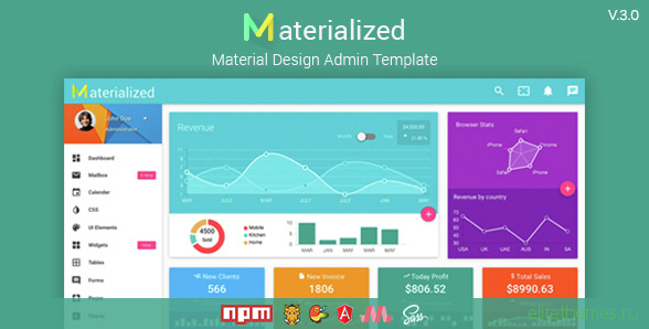 Materialize v3.0 - Material Design Admin Template