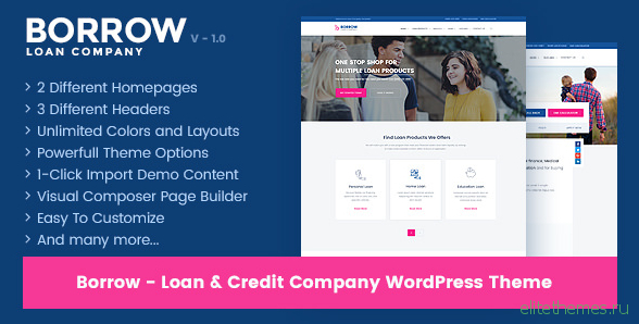 Borrow v1.2.0 - Loan Company Responsive WordPress Theme