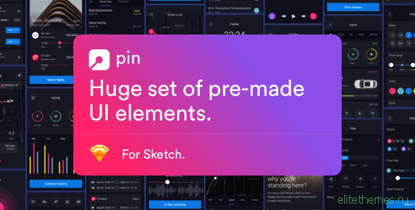 Pin UI Kit: Huge Set of UI Components