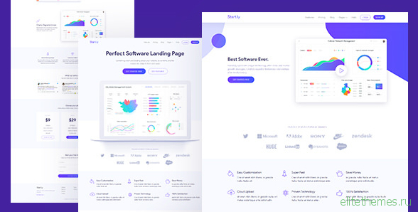 Startly - Software & SaaS App Landing Page Template