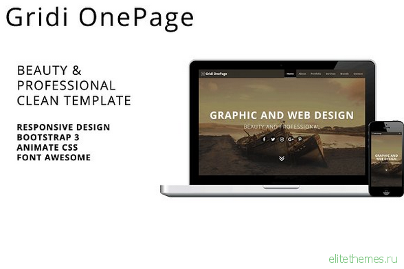 Gridi OnePage v1.0.0 - Beauty & Professional Clean Template