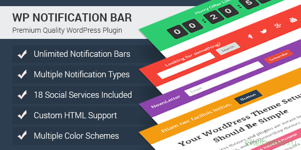 WP Notification Bar Pro v1.1.22 – Premium Notification Plugin