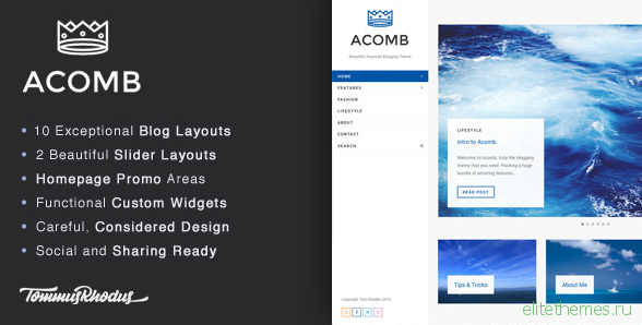 Acomb v1.0.5 - Responsive Blogging WordPress Theme
