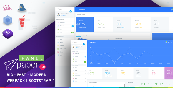 Paper Bootstrap 4 Admin Template v1.0.1