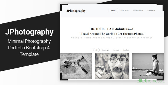 JPhotography - Minimal Photography Portfolio HTML5 Template