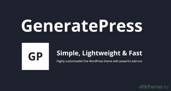 GeneratePress v1.6.2 + Addons