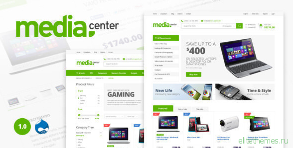 Media Center - Multipurpose Drupal Theme